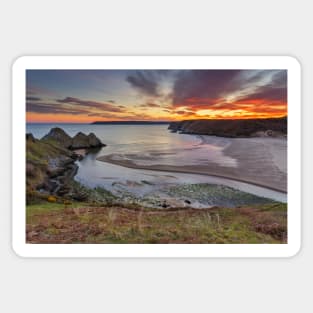 Three Cliffs Bay, Gower Sticker